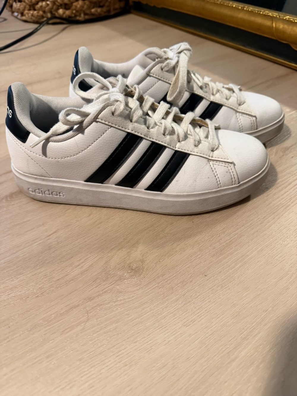 adidas White and Black Low-Top Sneakers